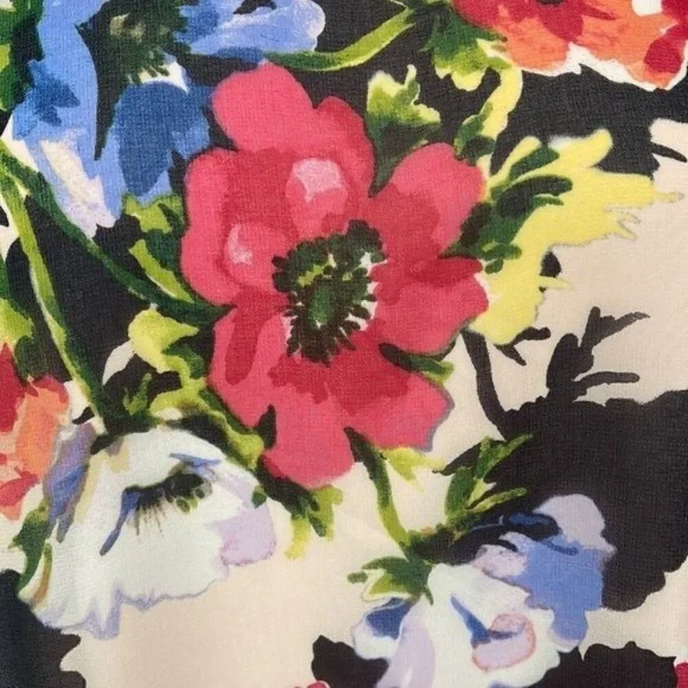 Tommy Hilfiger Women Sleeveless Floral Chiffon Dress Size 6